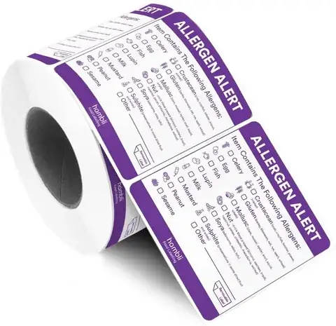 Allergen Warning Labels detail view 2