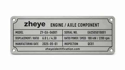 Engine, Axle & Component Plates product image