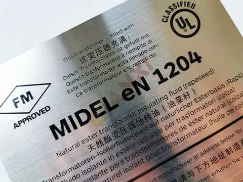 Compliance & Certification Plates detail view 4