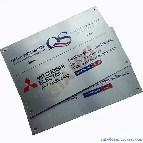 Equipment Identification Plates detail view 4