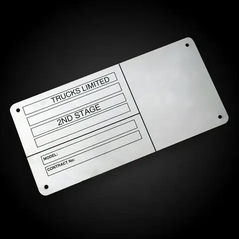 Machine Nameplates detail view 6