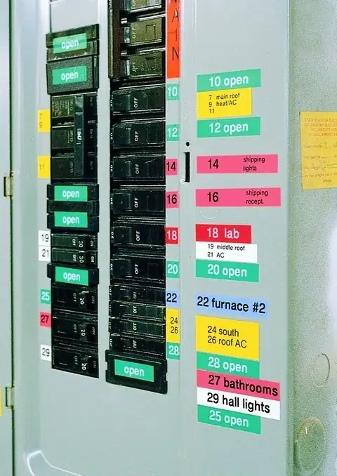 Electrical Panel Nameplates detail view 6
