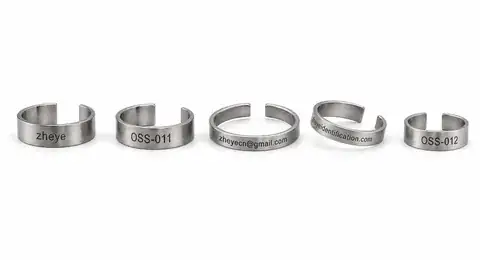 Open Stainless Steel Bird Rings detail view 2