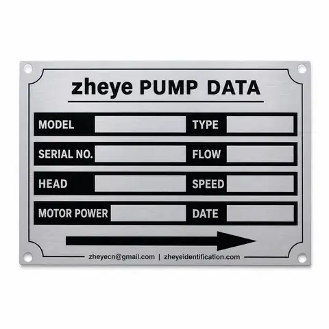 Pump Nameplates product image