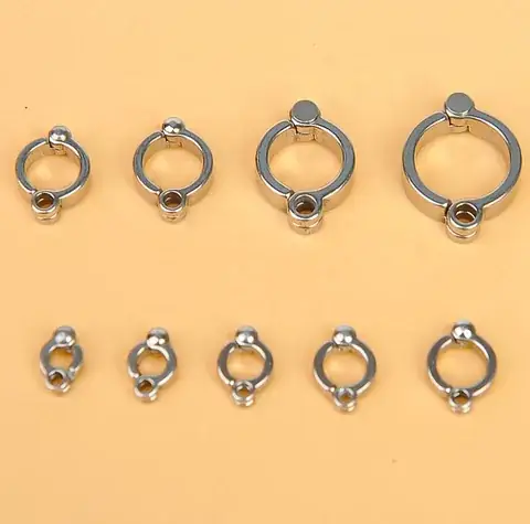 Open Stainless Steel Bird Rings detail view 5