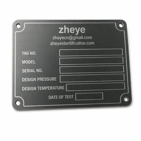 Machine Nameplates detail view 2