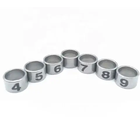 Federal-Size Stainless Steel Bird Rings detail view 4