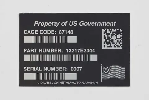 Fleet Asset Identification Plates detail view 6