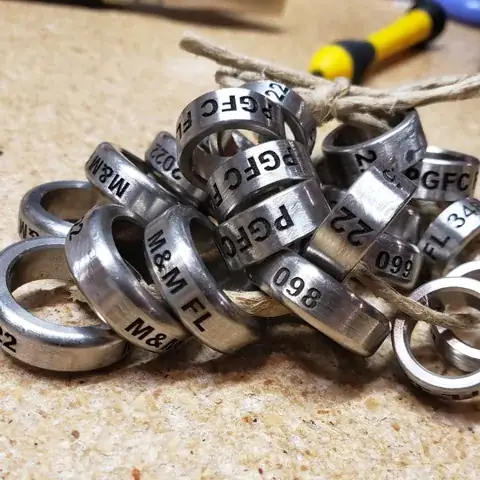 Waterfowl Stainless Steel Rings detail view 4