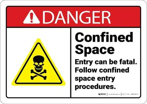 Confined Space Entry Signs detail view 2