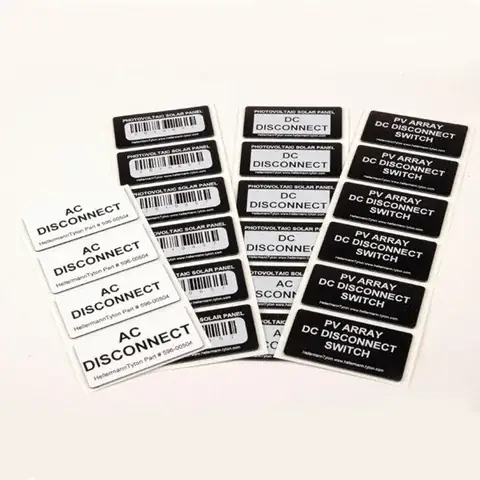 Photovoltaic System Labels detail view 2