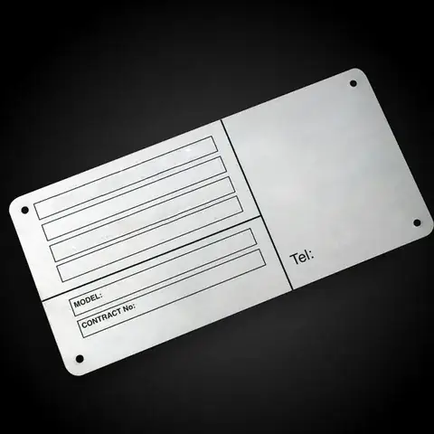 Machine Nameplates detail view 4