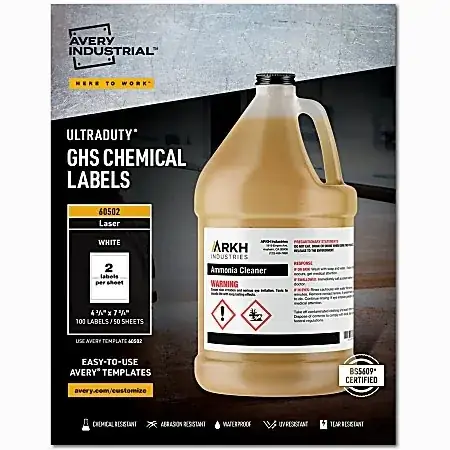 GHS Chemical Container Labels detail view 2