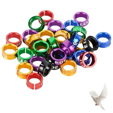 Open Aluminum Bird Rings detail view 3