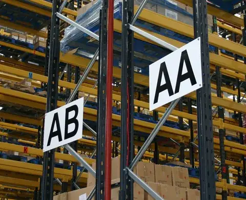 Warehouse Aisle & Bay Signs detail view 3