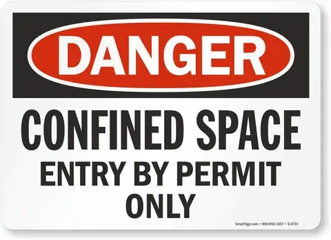Confined Space Entry Signs detail view 4