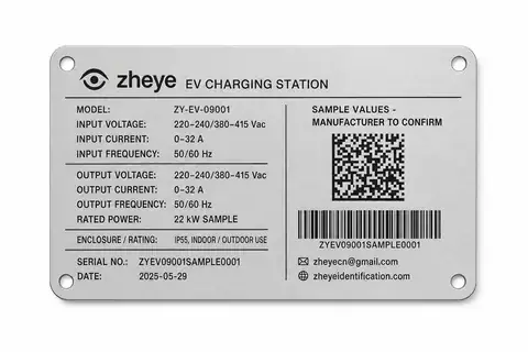 EV Charging Station Plates product image