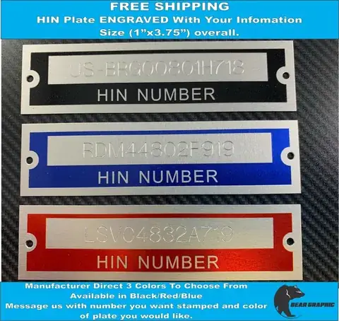 Marine Hull Identification Plates detail view 3