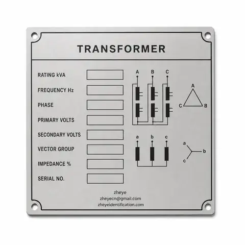 Transformer Identification Plates detail view 2