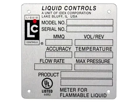 Rating & Data Plates detail view 5