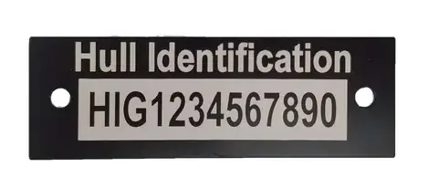 Marine Hull Identification Plates detail view 2
