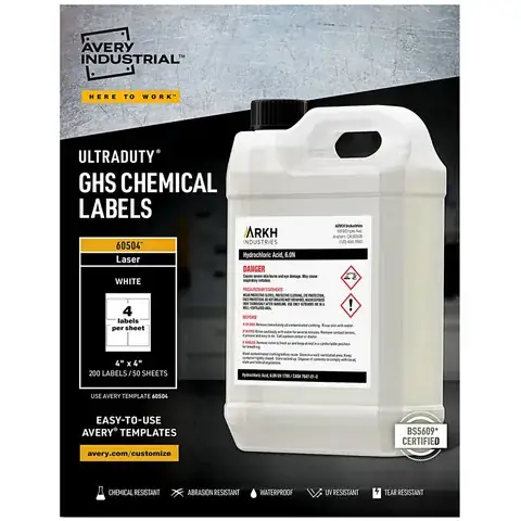 GHS Chemical Container Labels detail view 5