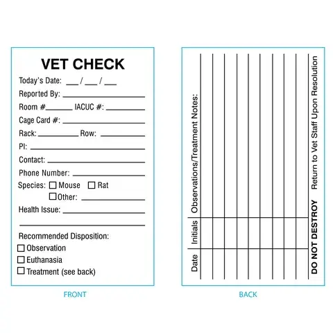 Cage Identification Labels detail view 5