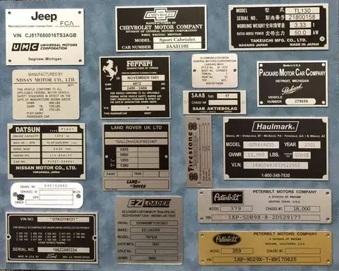 VIN & HIN Plates detail view 3