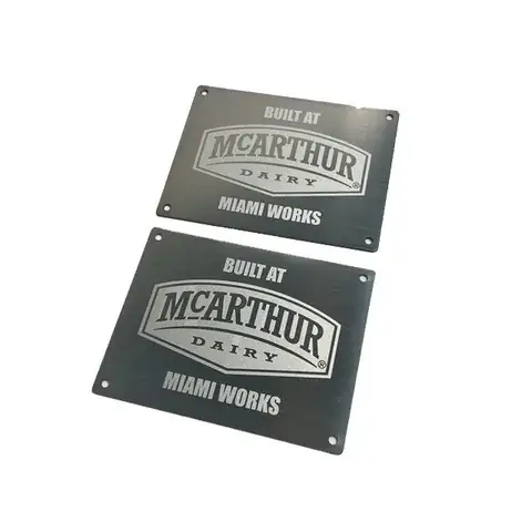 Equipment Identification Plates detail view 6