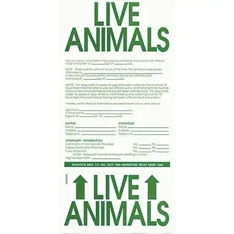 IATA Live Animal Labels detail view 4