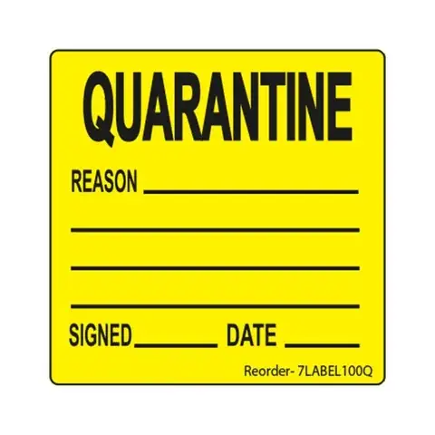 Quarantine Labels detail view 5