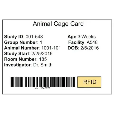 Cage Identification Labels detail view 3