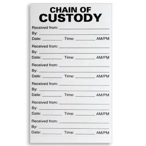 Chain-of-Custody Tags product image