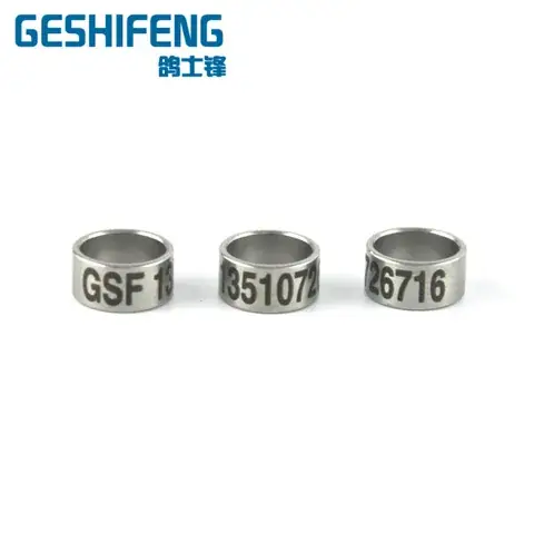 Federal-Size Stainless Steel Bird Rings detail view 5
