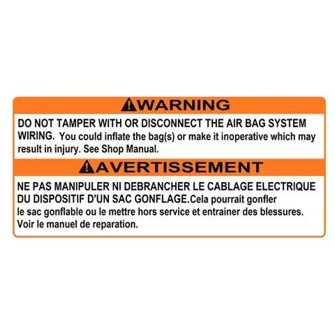Vehicle Certification Labels detail view 2