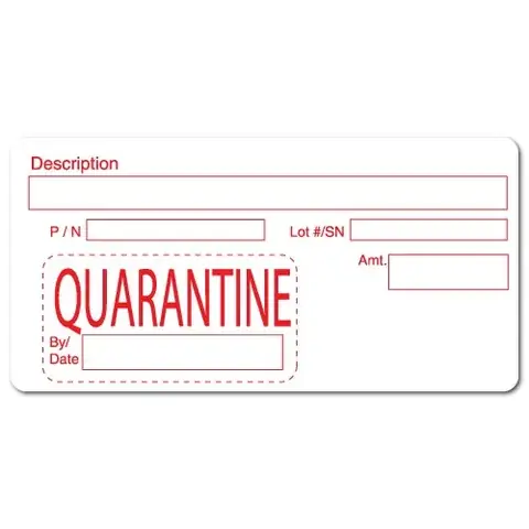Quarantine Labels detail view 4