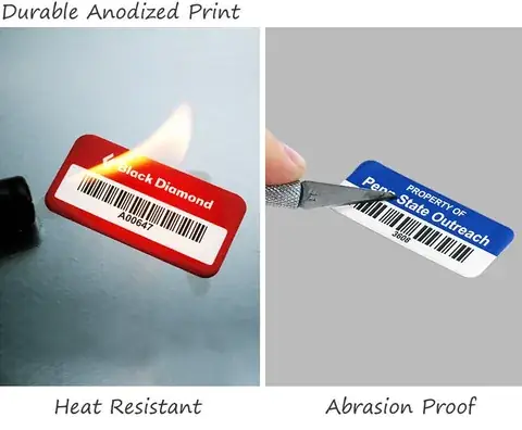 Anodized Aluminum Adhesive Labels detail view 4