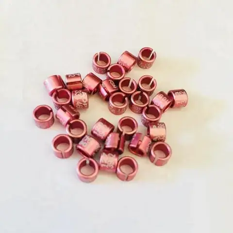 Open Aluminum Bird Rings detail view 4