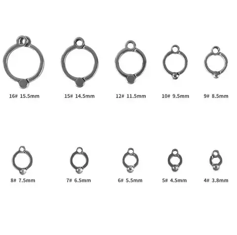 Open Stainless Steel Bird Rings detail view 6