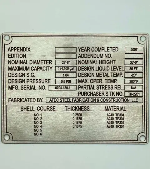 Pressure Vessel Plates detail view 3