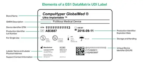 Medical Device UDI Labels detail view 4